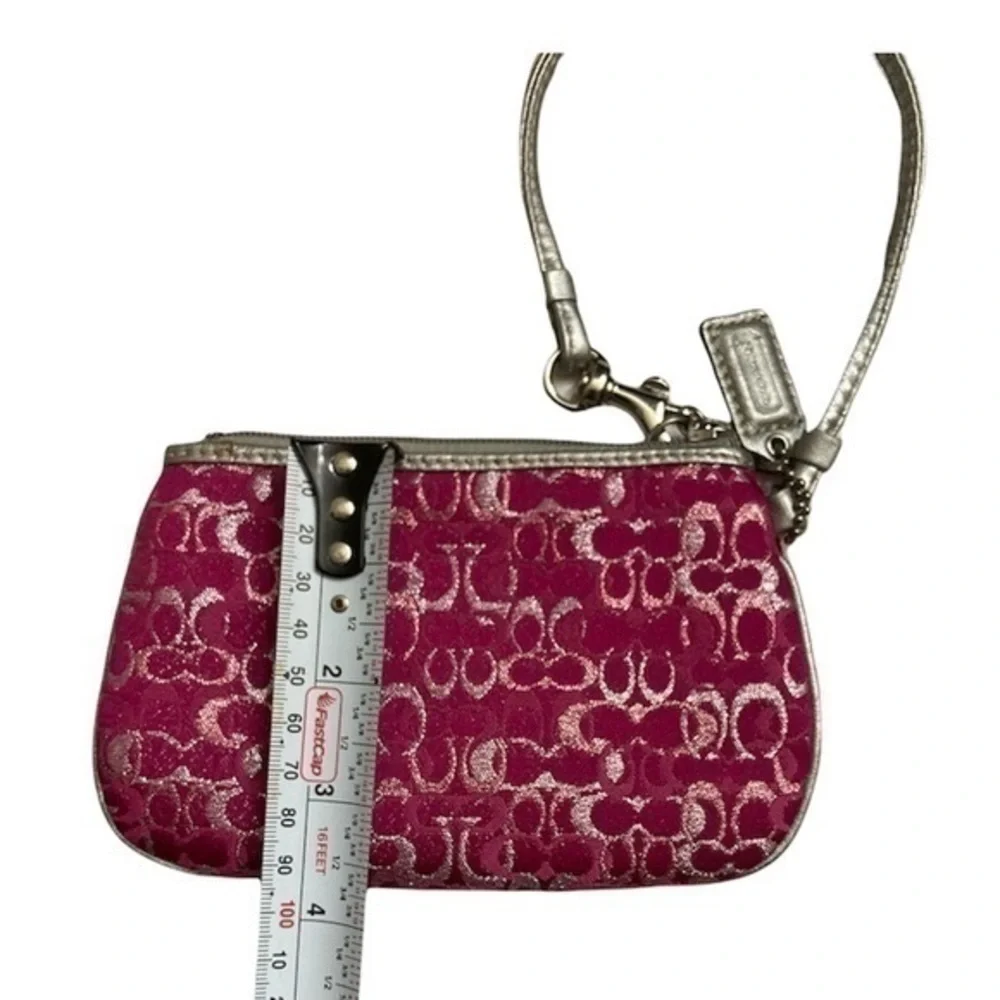 COACH vintage y2k pink silver optic wristlet